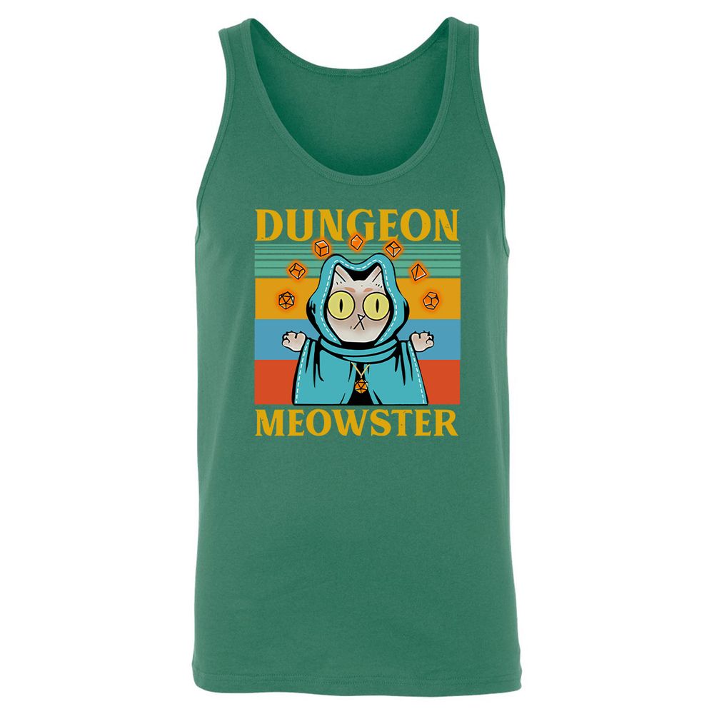Dungeon Meowster Unisex Jersey Tank - Kelly - 9