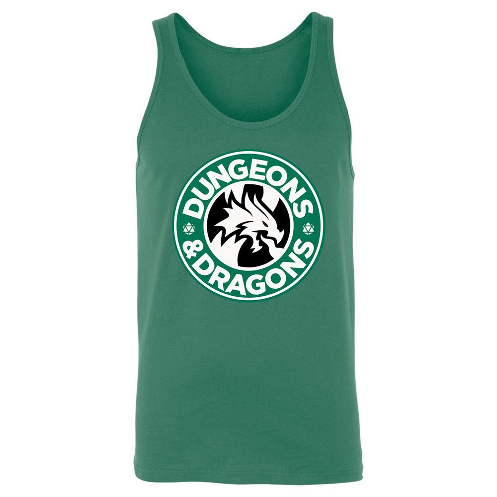 D&D Coffee Unisex Jersey Tank - Kelly - 9
