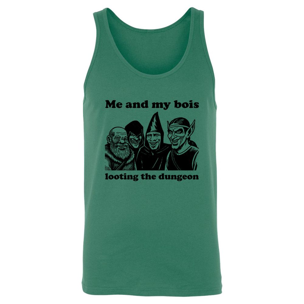 Me and my bois looting the dungeon Unisex Jersey Tank - Kelly - 9