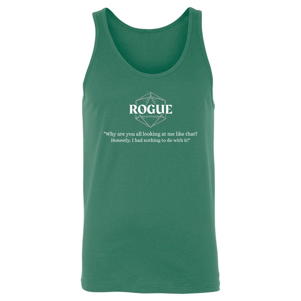 Rogue – Why Are You All Looking At Me Like That Unisex Jersey Tank - Kelly - 9