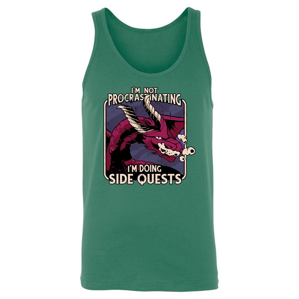 Doing Side Quests Unisex Jersey Tank - Kelly - 9
