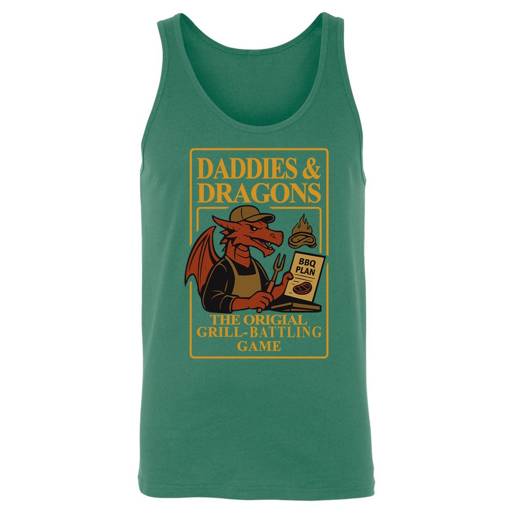 Daddies & Dragons Unisex Jersey Tank - Kelly - 9