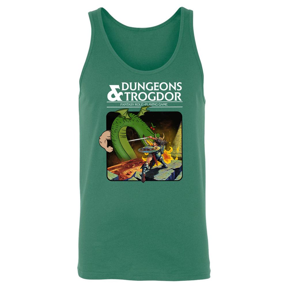 Trogdor Unisex Jersey Tank - Kelly - 9