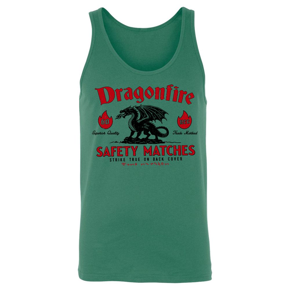Dragonfire Unisex Jersey Tank - Kelly - 9