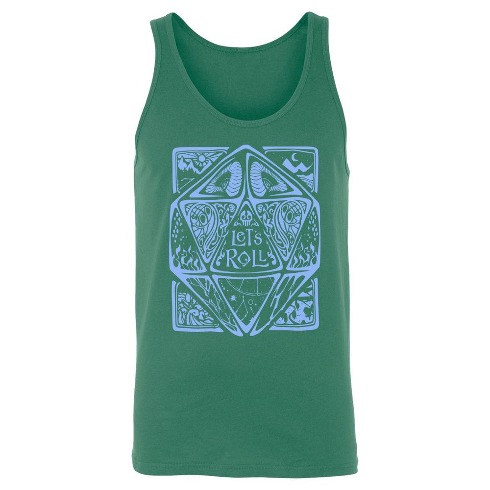 Let's Roll Unisex Jersey Tank - Kelly - 9
