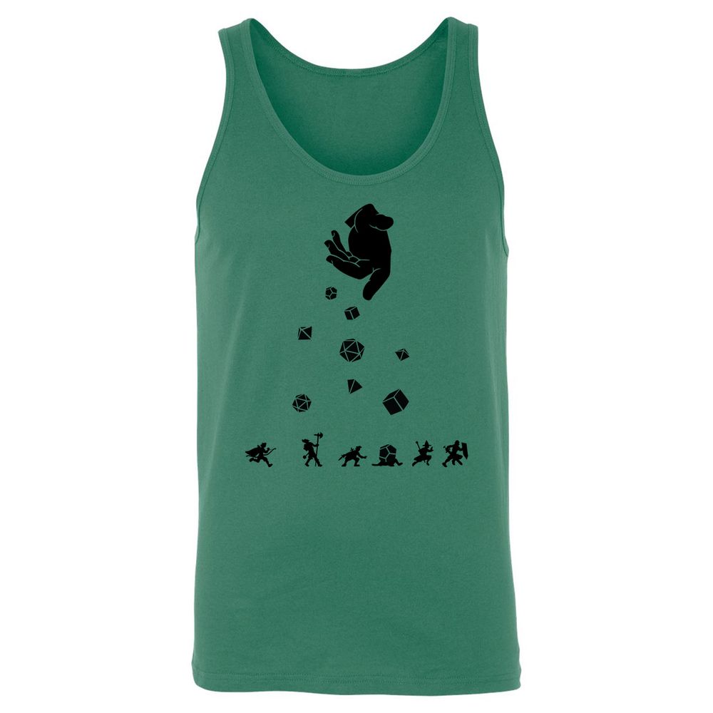 Rocks Fall, Everyone Dice Unisex Jersey Tank - Kelly - 9