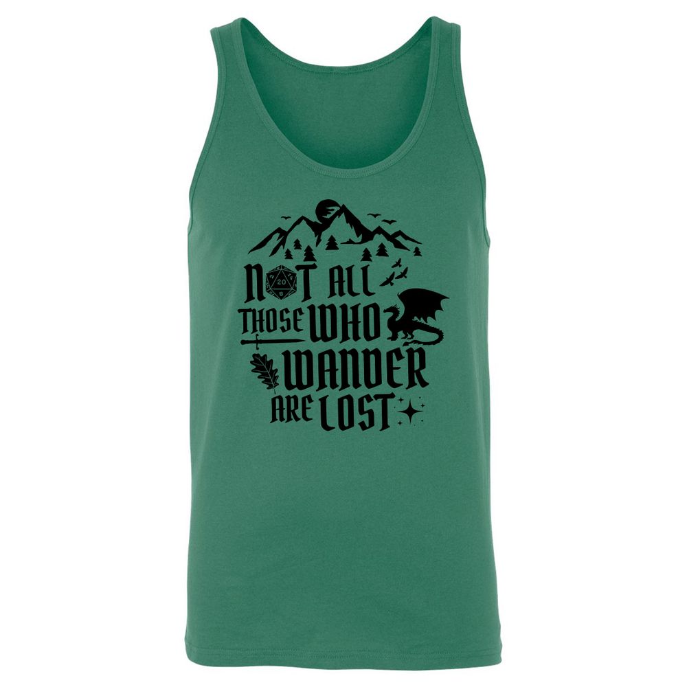 Not All Those Who Wander Are Lost Unisex Jersey Tank - Kelly - 9