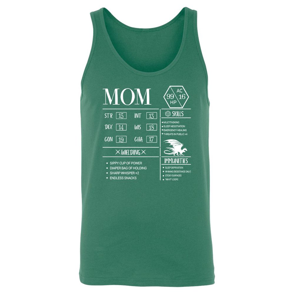 Mom New Unisex Jersey Tank - Kelly - 9