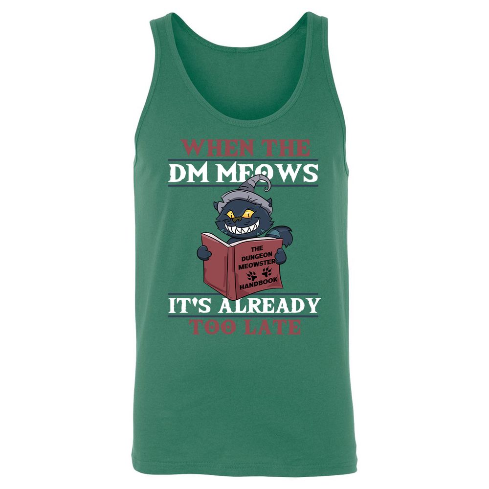 When The DM Meow Unisex Jersey Tank - Kelly - 9