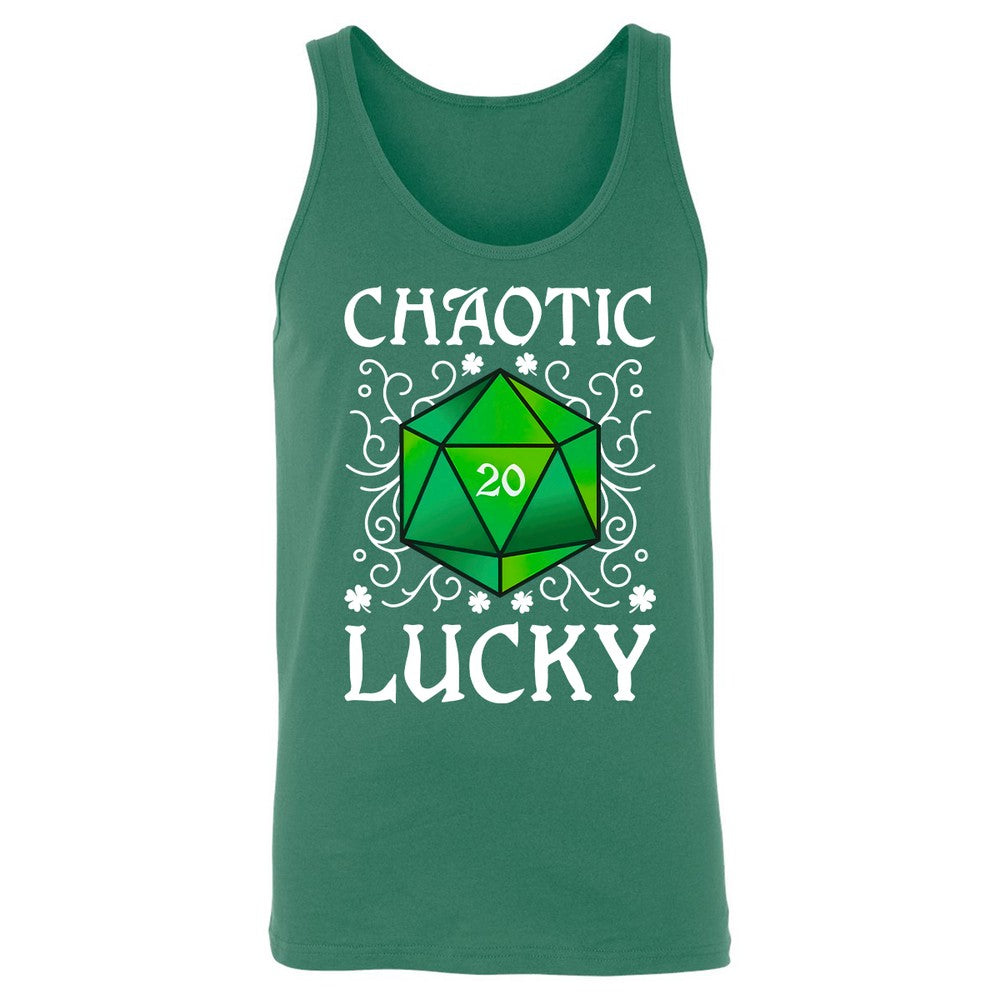 Chaotic Lucky D20 Dice Unisex Jersey Tank - Kelly - 9