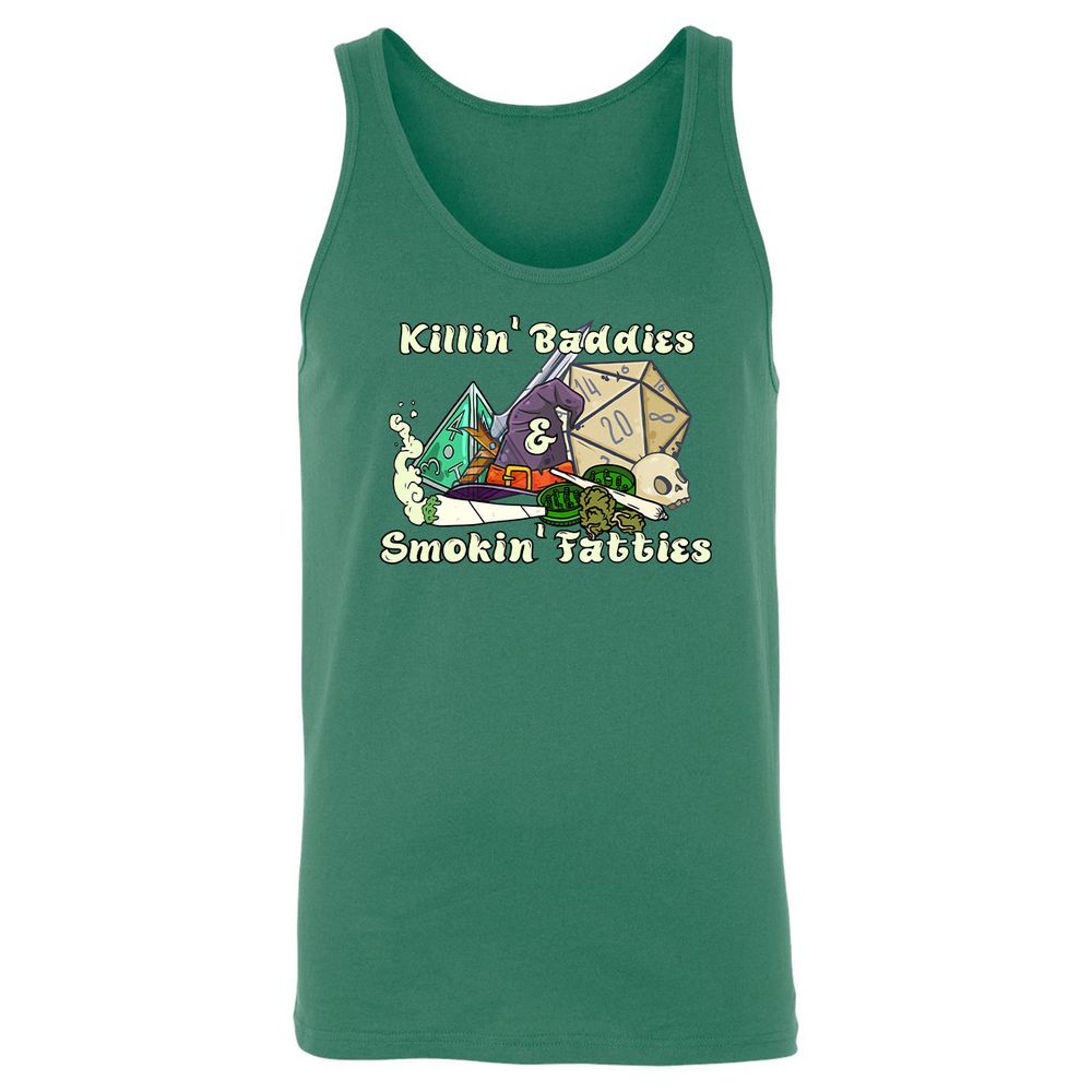 Killin' Baddies Smokin' Fatties Unisex Jersey Tank - Kelly - 9