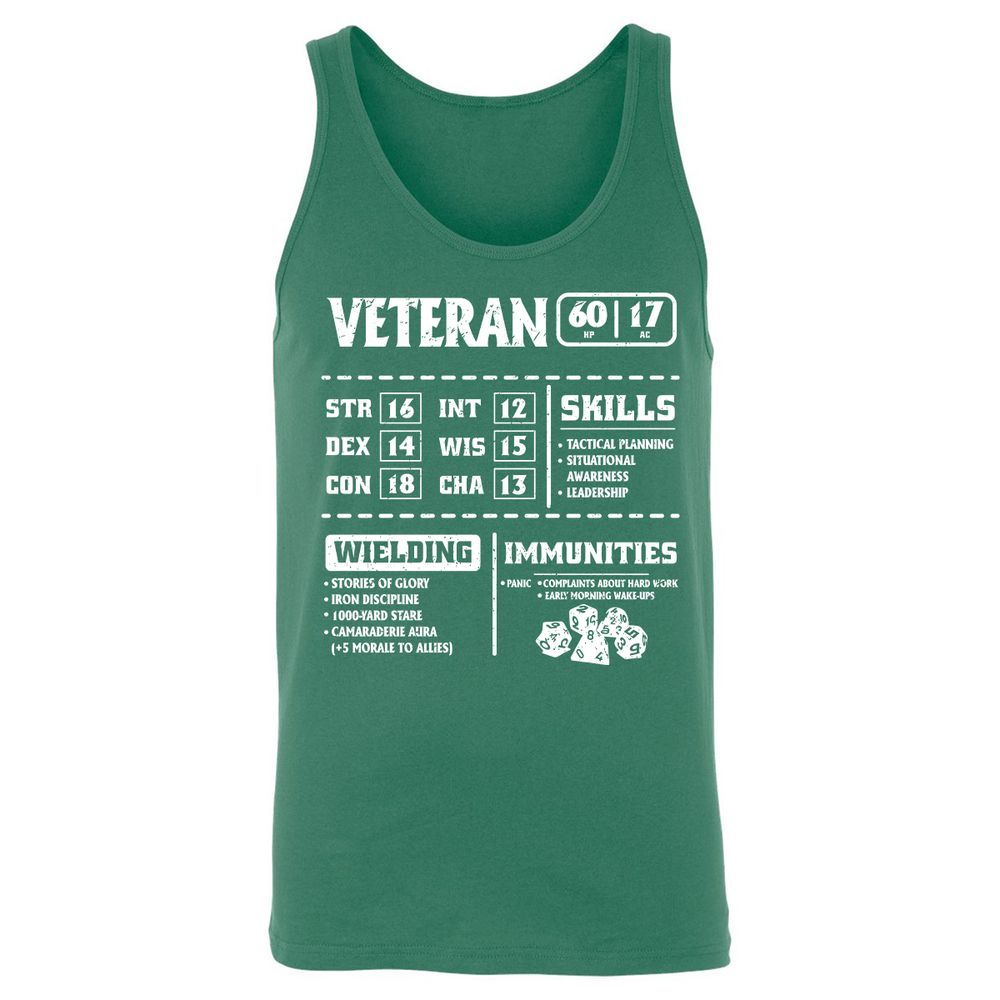 Veteran New Ver. Unisex Jersey Tank - Kelly - 9