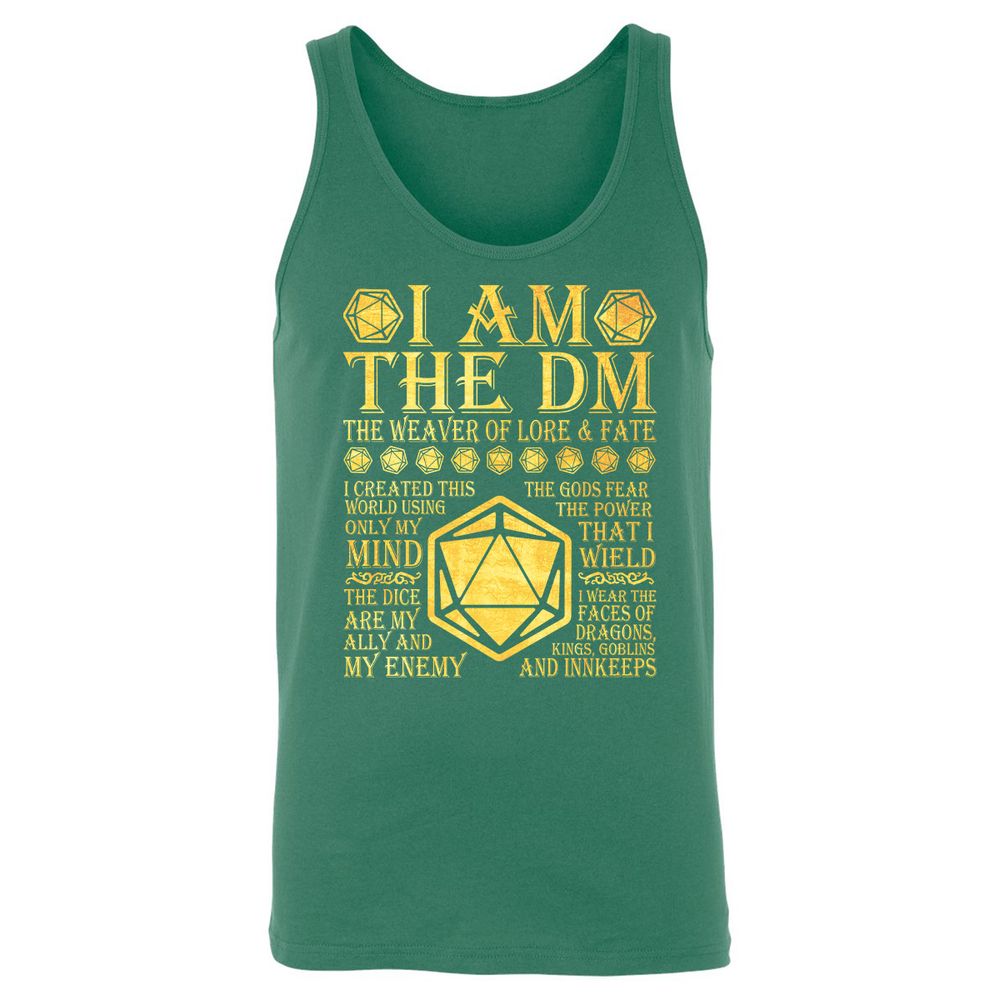 I Am The DM Unisex Jersey Tank - Kelly - 9