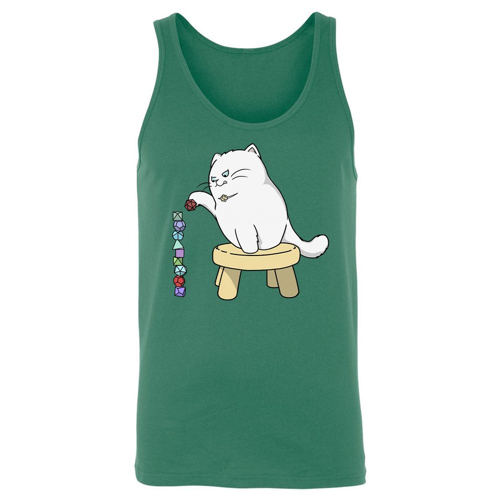 Cat Stacking Dice Unisex Jersey Tank - Kelly - 9