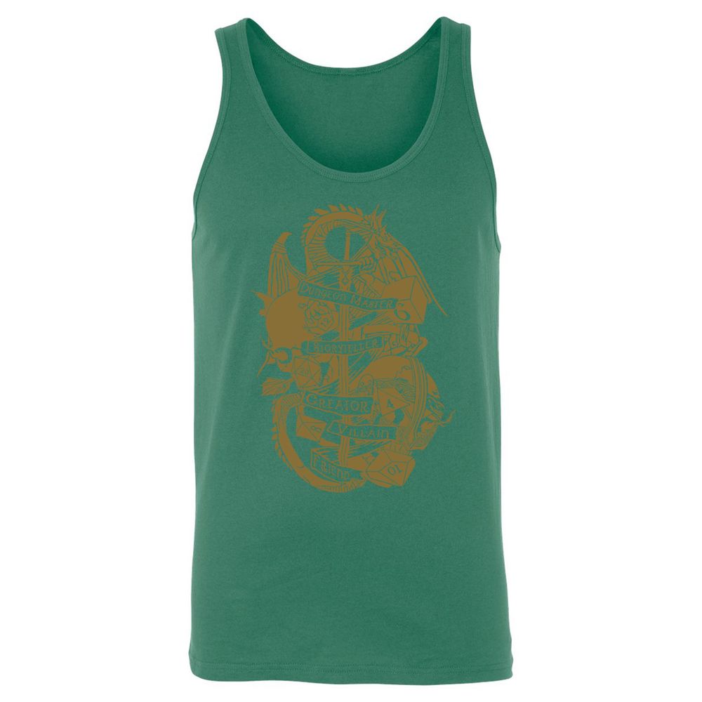 Dungeon Master Dragon Unisex Jersey Tank - Kelly - 9