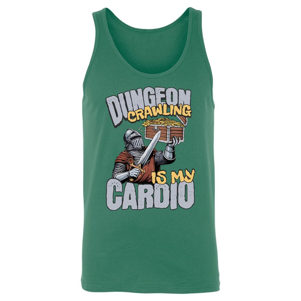 Dungeon Crawling Is My Cardio Unisex Jersey Tank - Kelly - 9