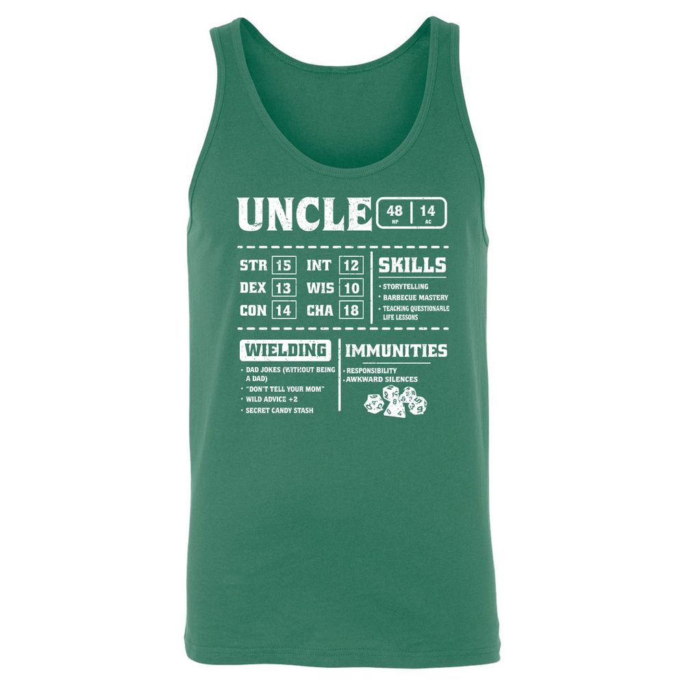 Uncle Stats Unisex Jersey Tank - Kelly - 9