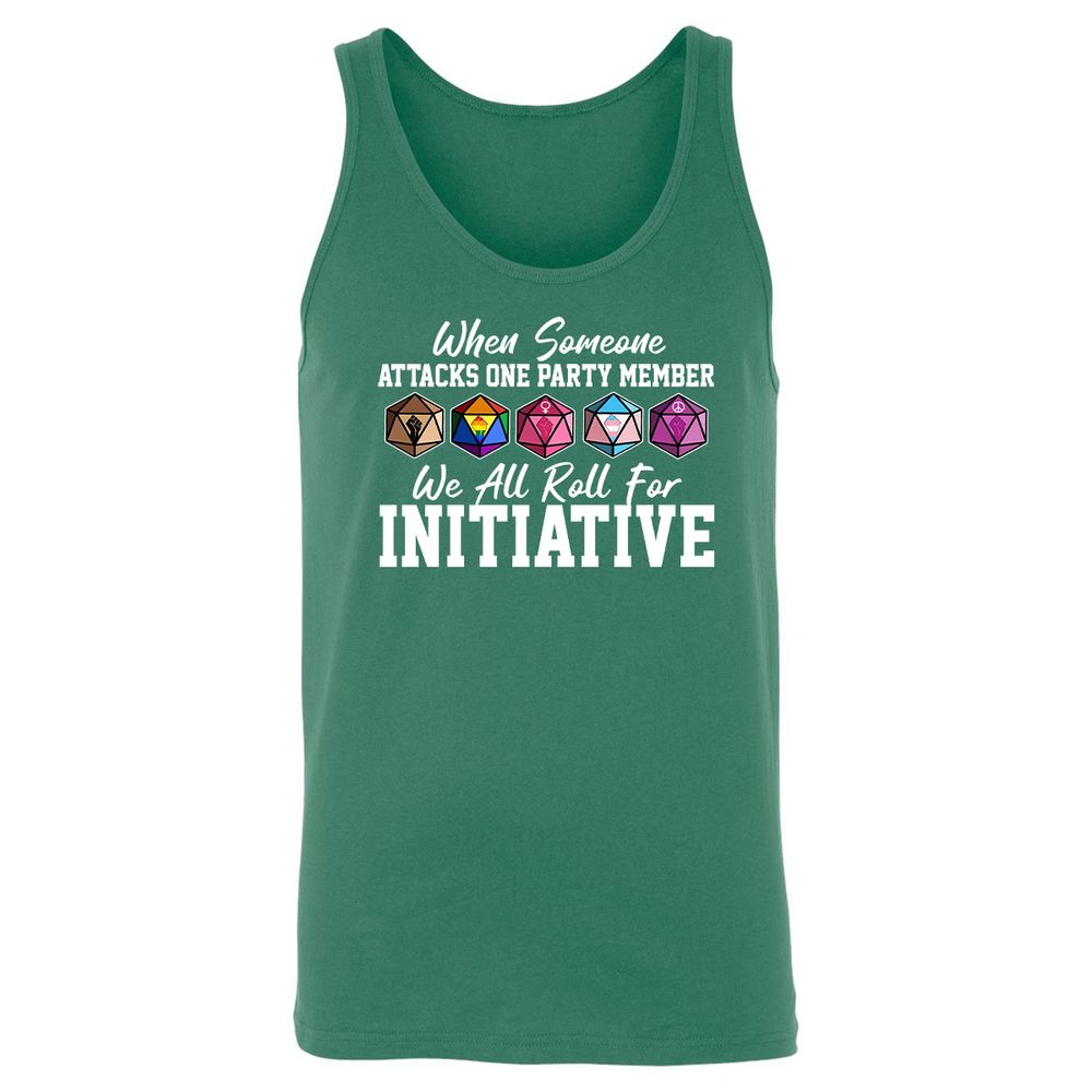 LGBT Roll For Initiative Unisex Jersey Tank - Kelly - 9