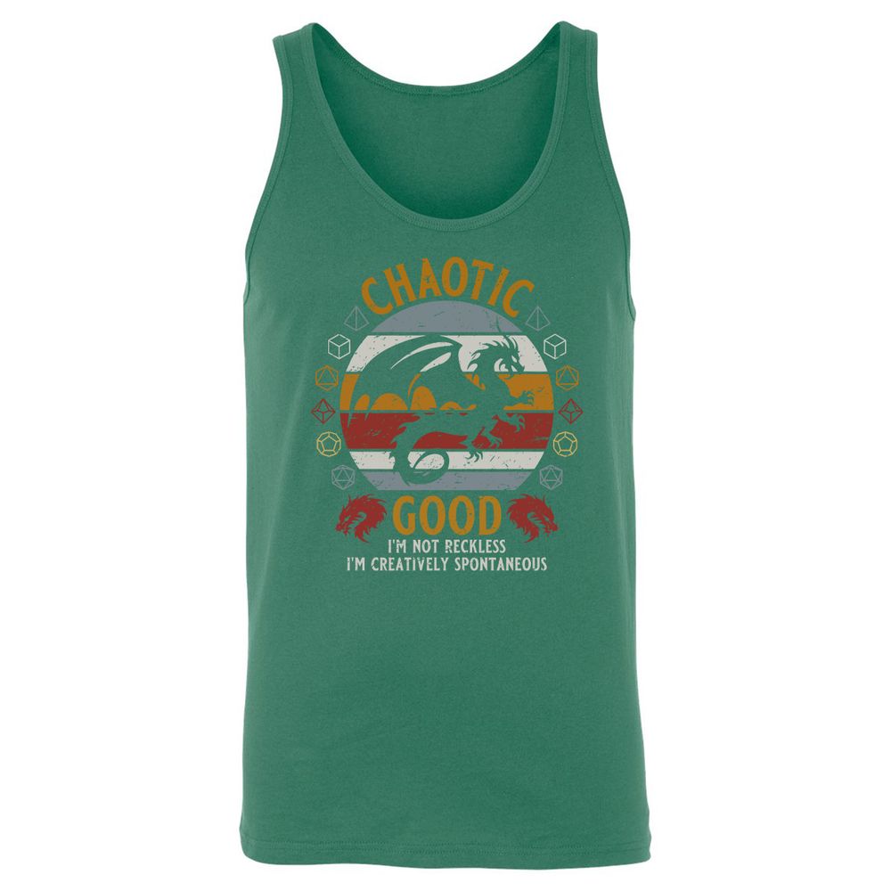 Chaotic Good Unisex Jersey Tank - Kelly - 9