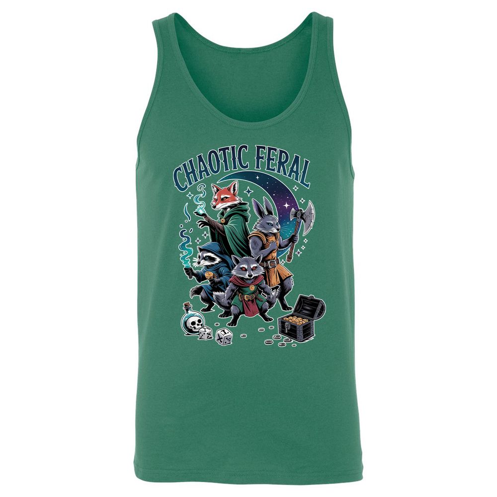 Chaotic Feral Unisex Jersey Tank - Kelly - 9