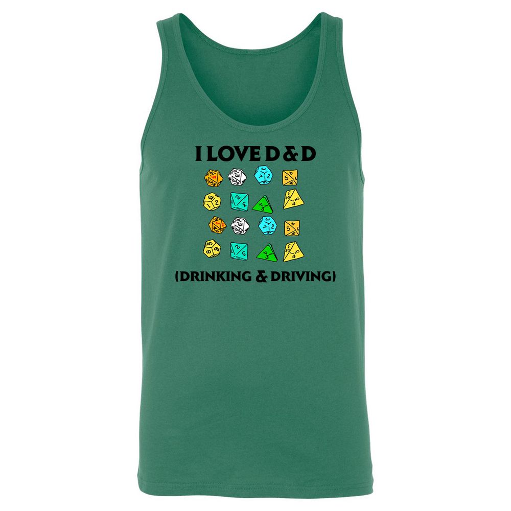 Drinking & Driving Unisex Jersey Tank - Kelly - 9