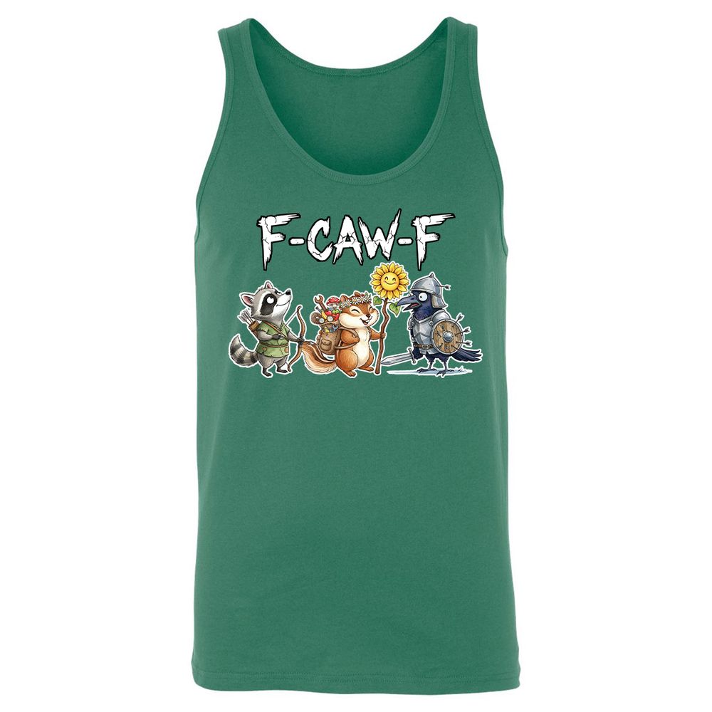 F-CAW-F Adventuring party Unisex Jersey Tank - Kelly - 9
