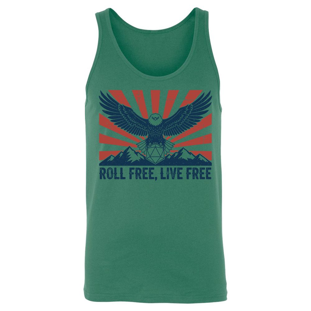 Roll Free, Live Free Unisex Jersey Tank - Kelly - 9