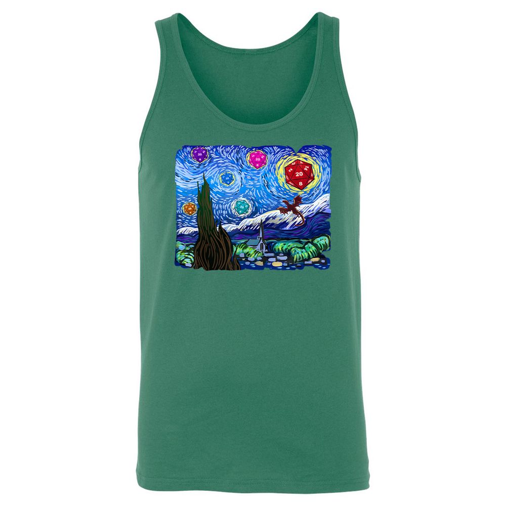 Dragon Starry Night Unisex Jersey Tank - Kelly - 9