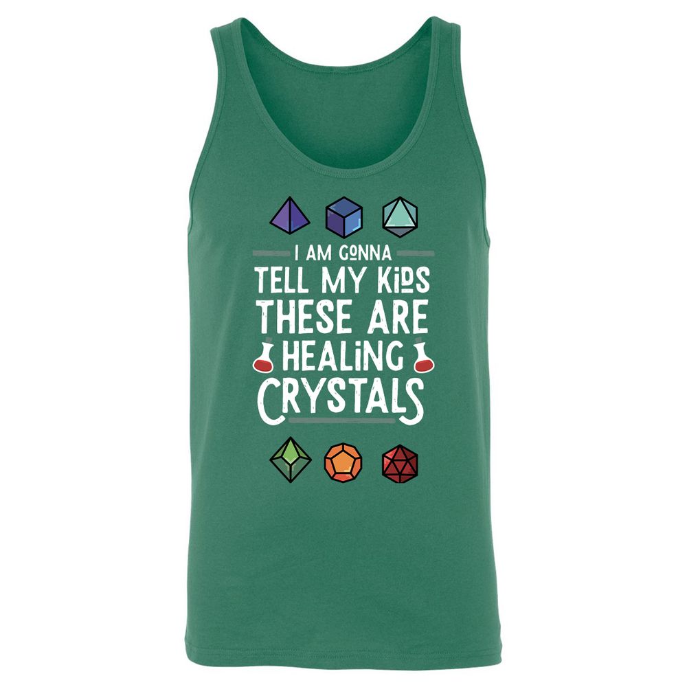 Healing Crystals Unisex Jersey Tank - Kelly - 9