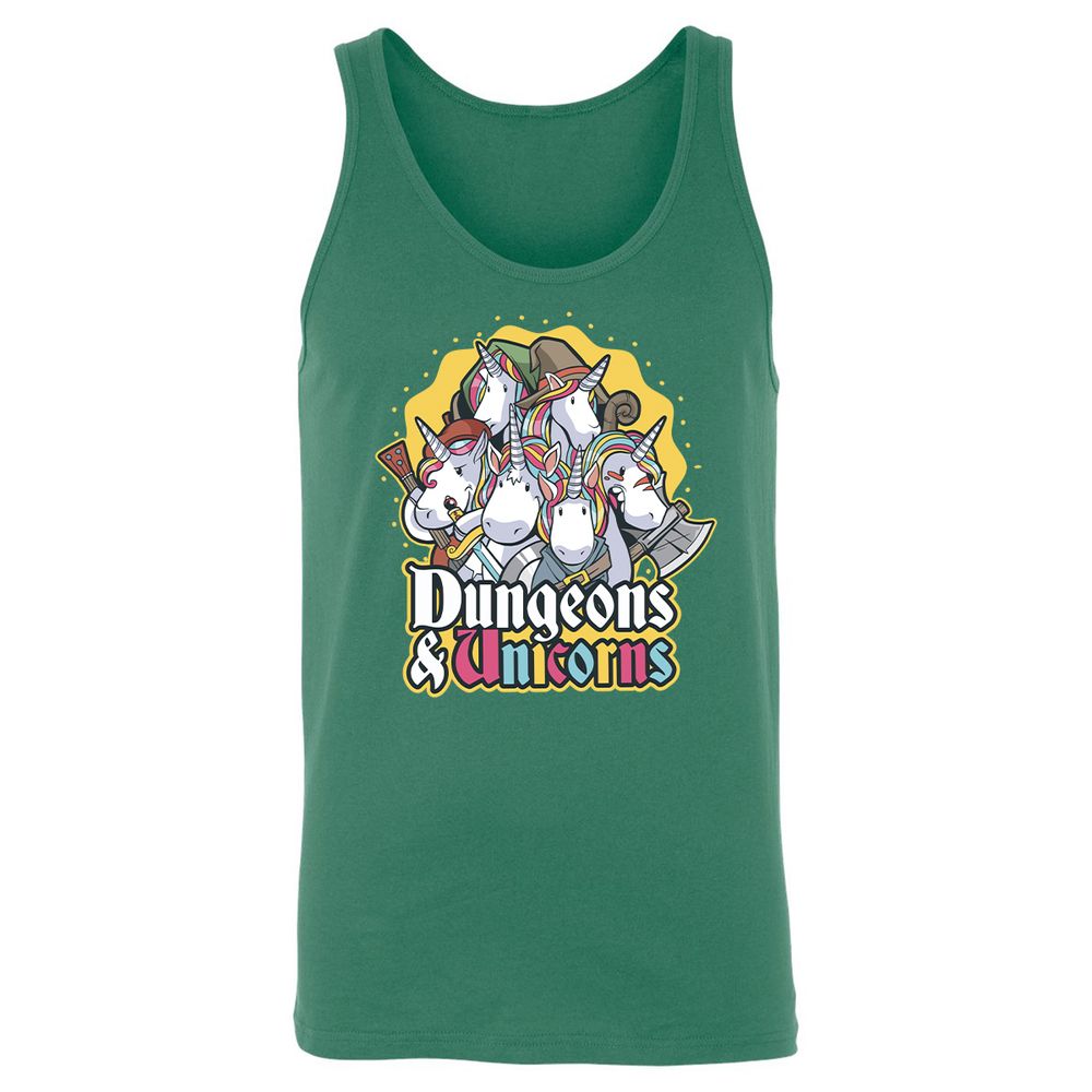 Dungeons And Unicorns Unisex Jersey Tank - Kelly - 9