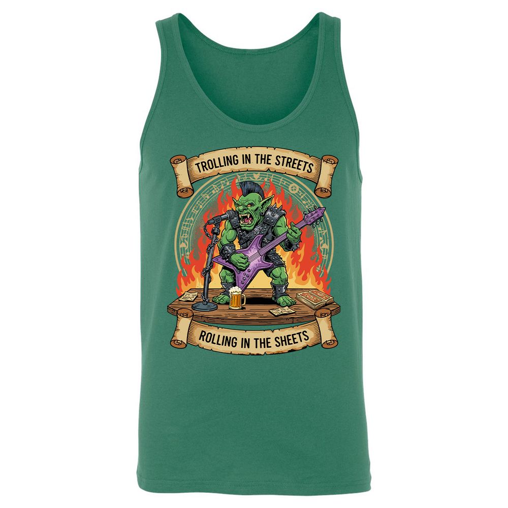 Trolling in the Streets Unisex Jersey Tank - Kelly - 9