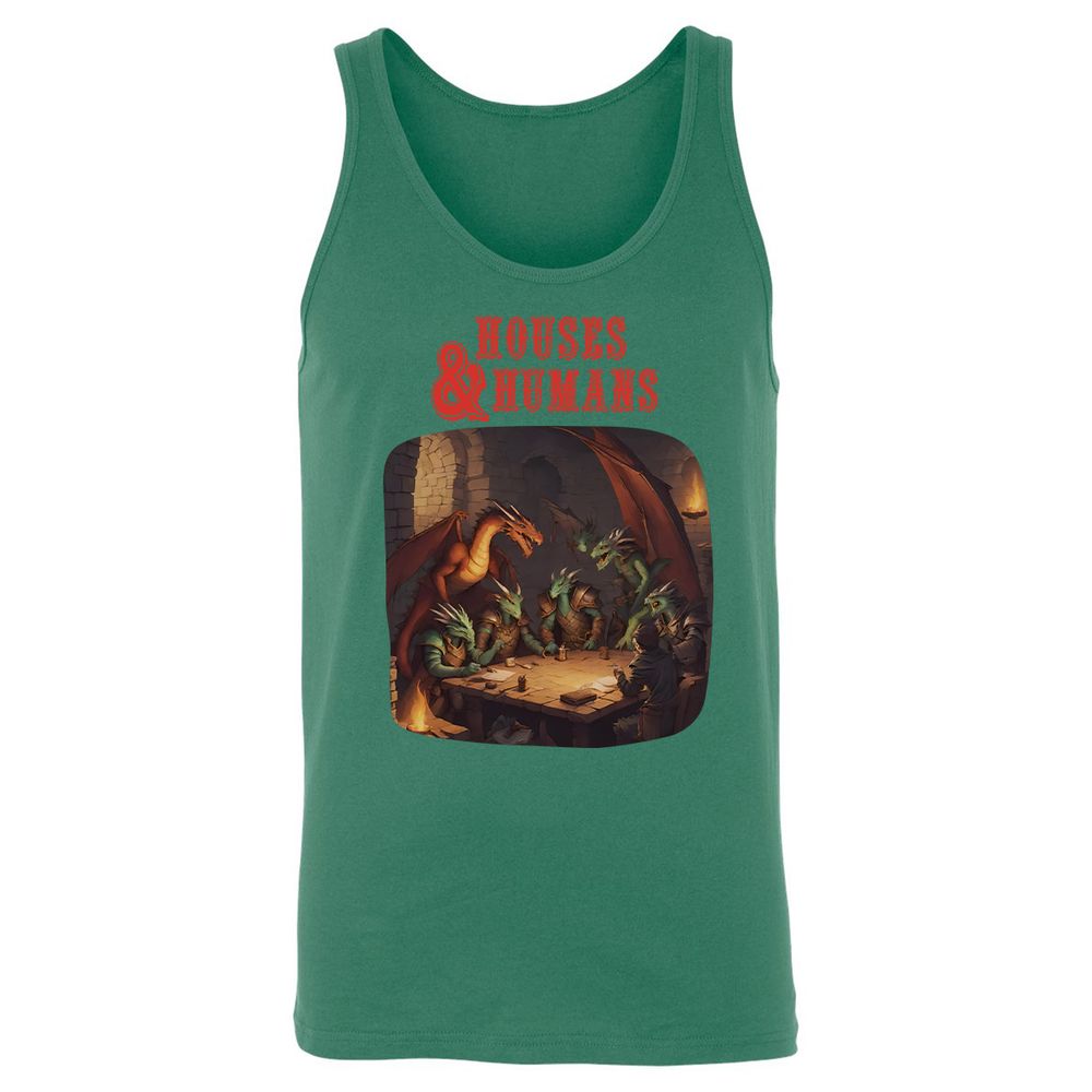Houses And Humans Unisex Jersey Tank - Kelly - 9