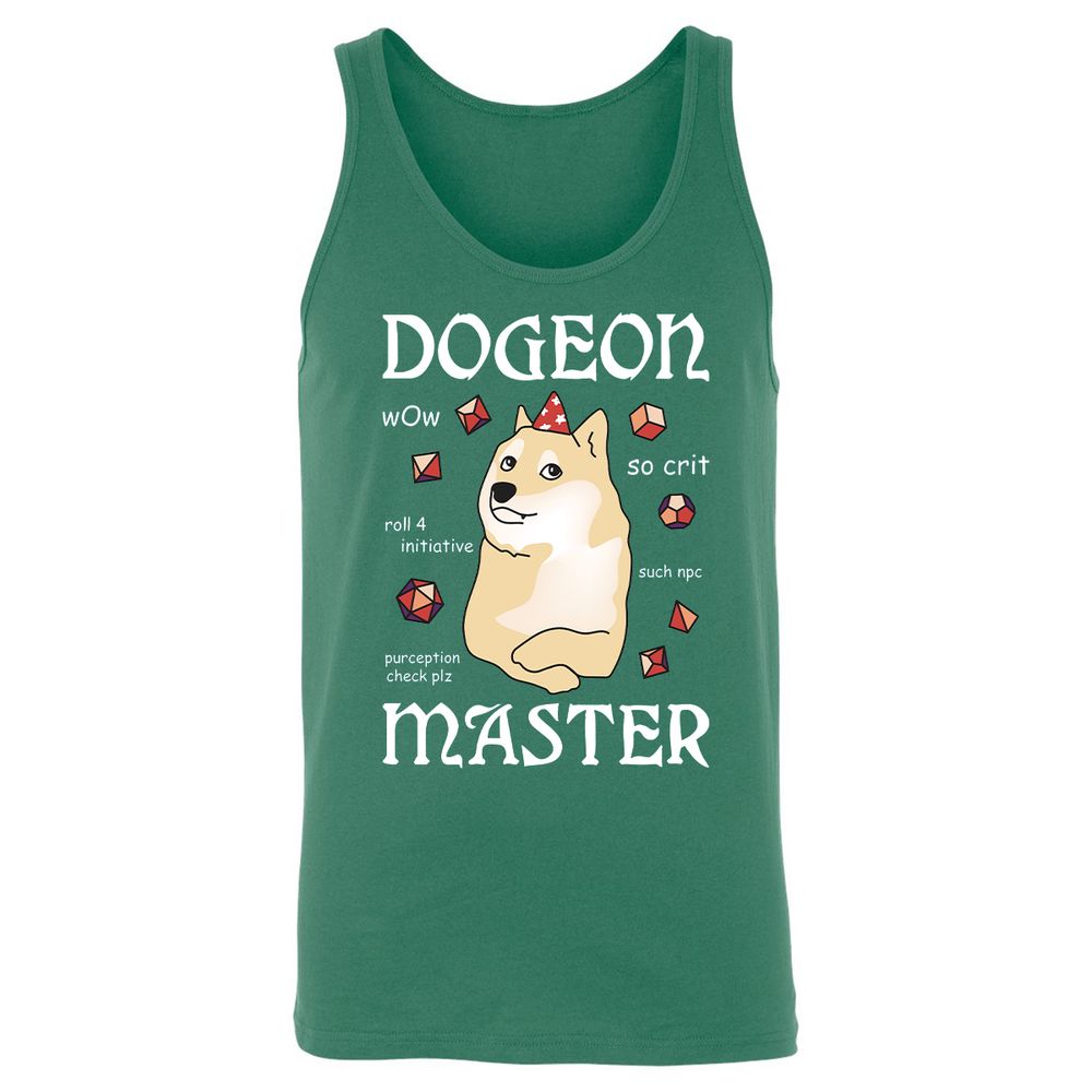 Dogeon Master Unisex Jersey Tank - Kelly - 9