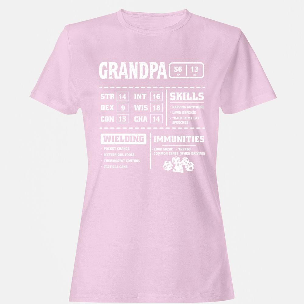 Grandpa Stats 2 Women's T-Shirt - Light Pink - 9