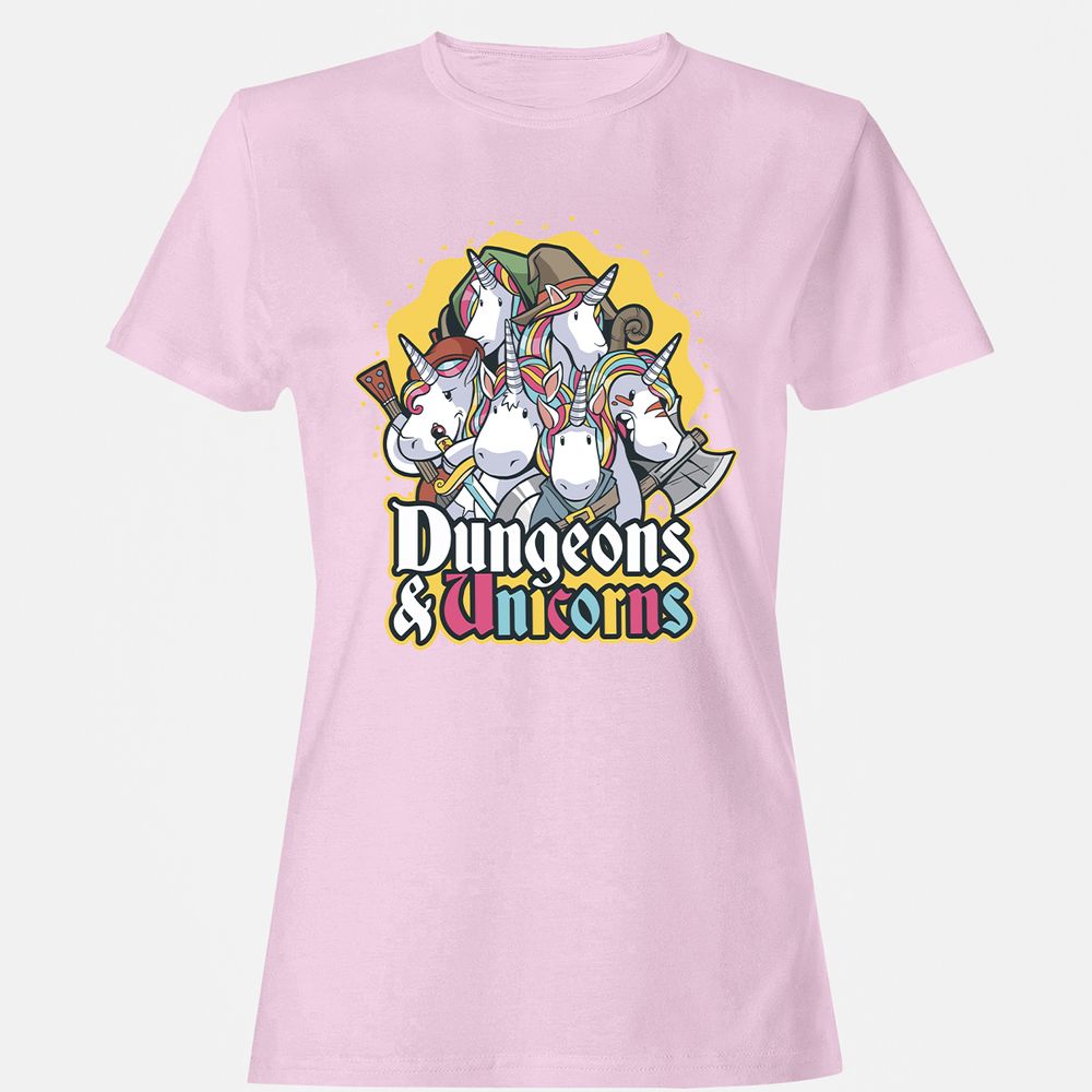 Dungeons And Unicorns Women's T-Shirt - Light Pink - 9