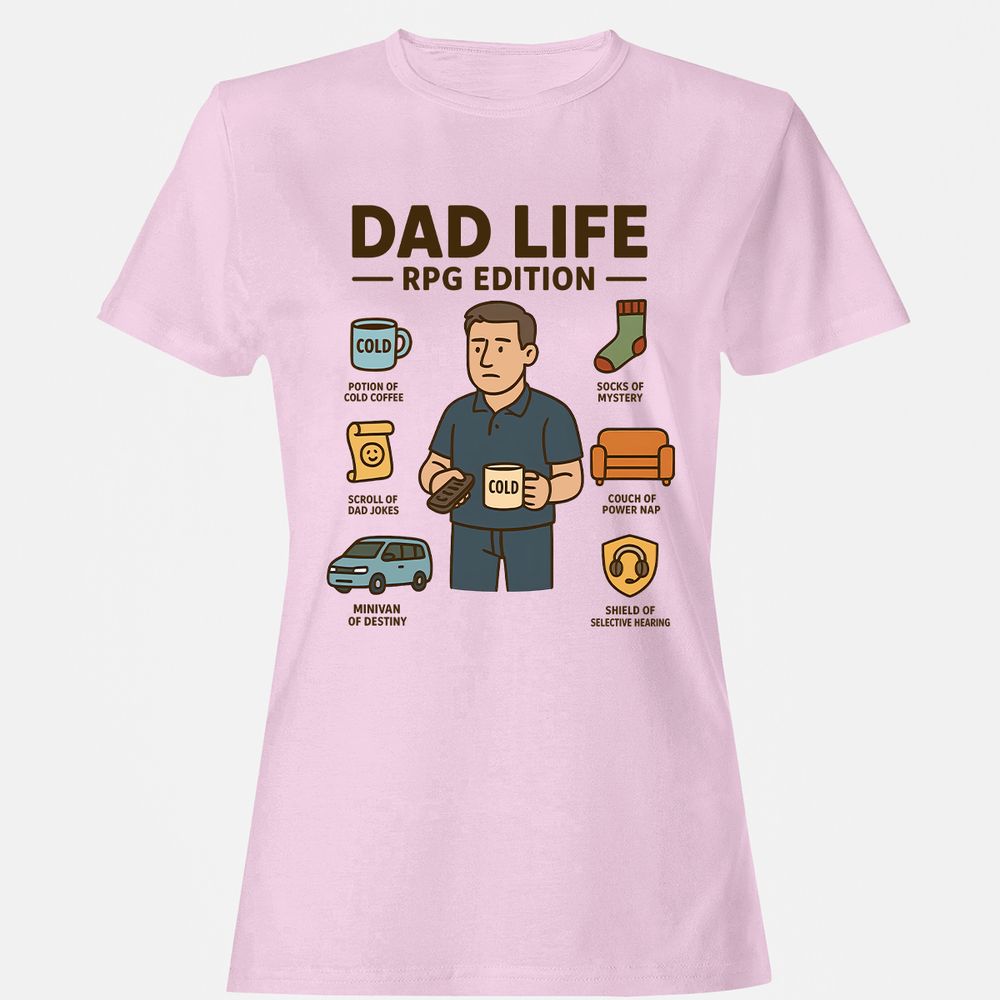 Dad Life RPG Edition Women's T-Shirt - Light Pink - 9