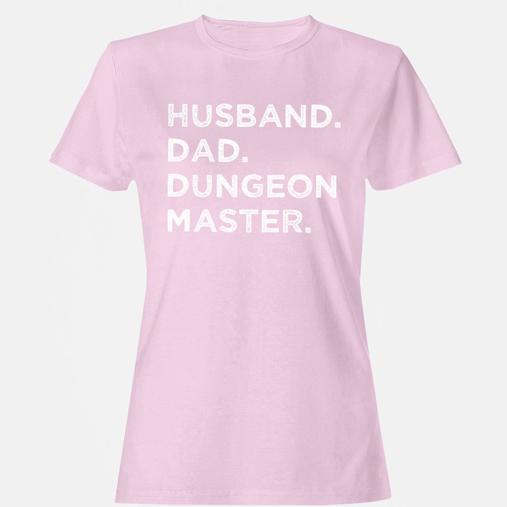 Husband Dad Dungeon Master Women's T-Shirt - Light Pink - 9