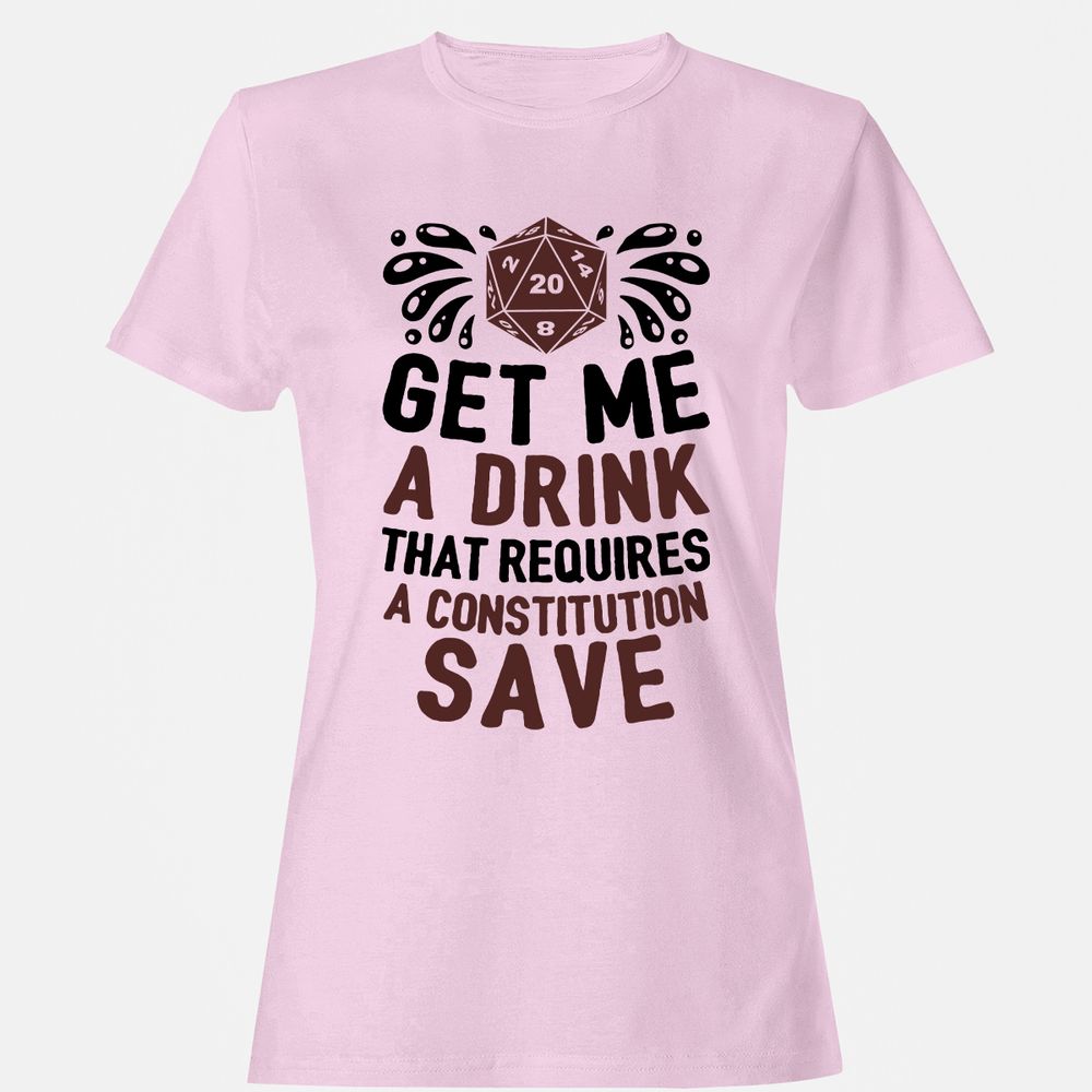 Get Me A Drink Women's T-Shirt - Light Pink - 9