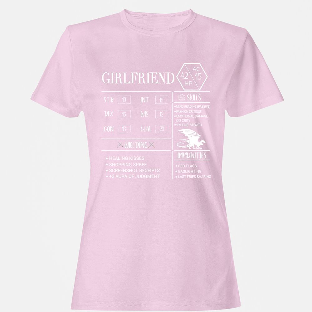 Girlfriend Stats Women's T-Shirt - Light Pink - 9