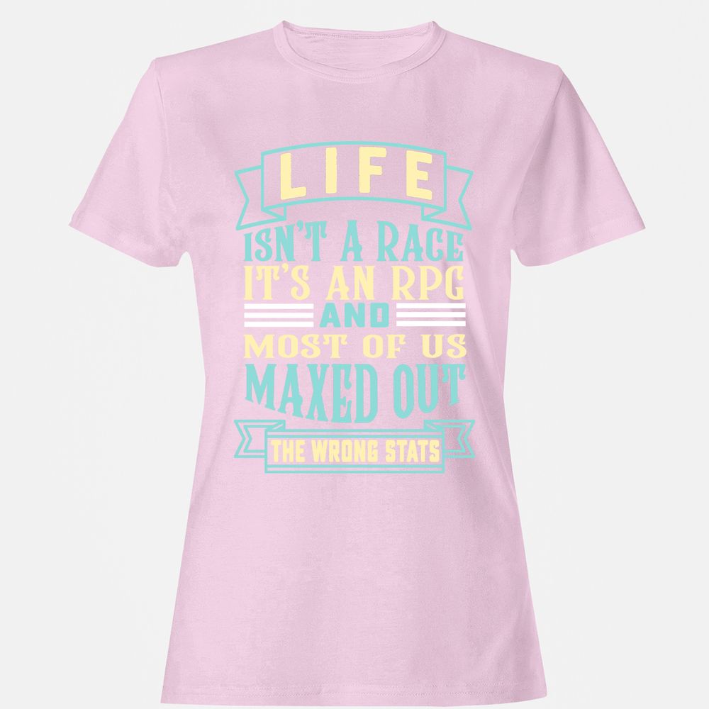Life Is A RPG Women's T-Shirt - Light Pink - 9