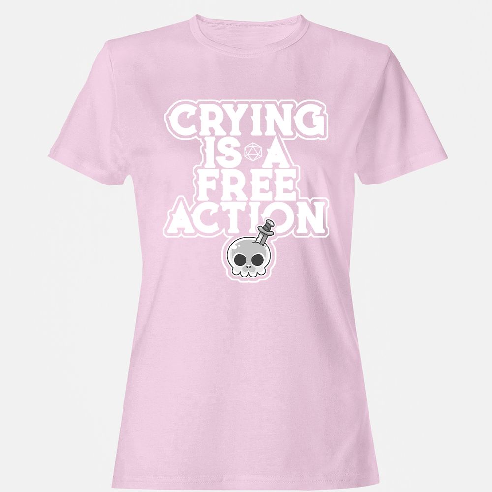 Crying Is A Free Action Women's T-Shirt - Light Pink - 9