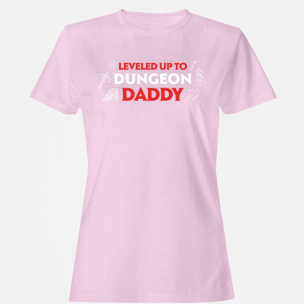 Leveled Up To Dungeon Daddy Women's T-Shirt - Light Pink - 9