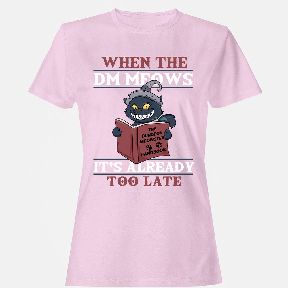 When The DM Meow Women's T-Shirt - Light Pink - 9