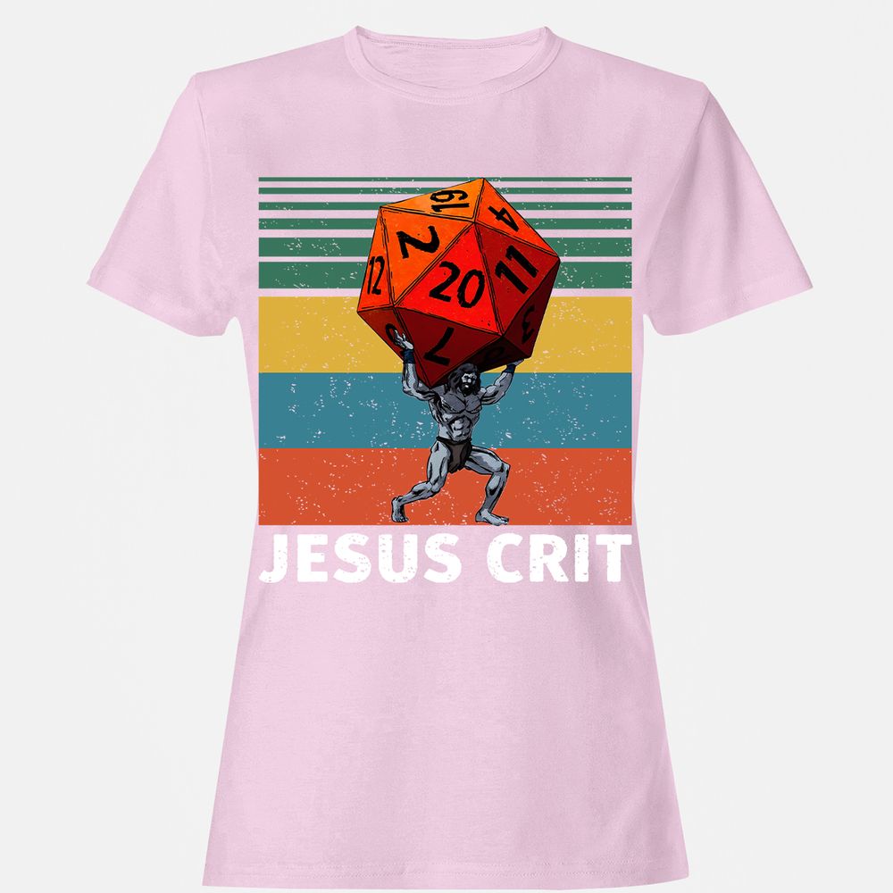 Jesus Crit Women's T-Shirt - Light Pink - 9