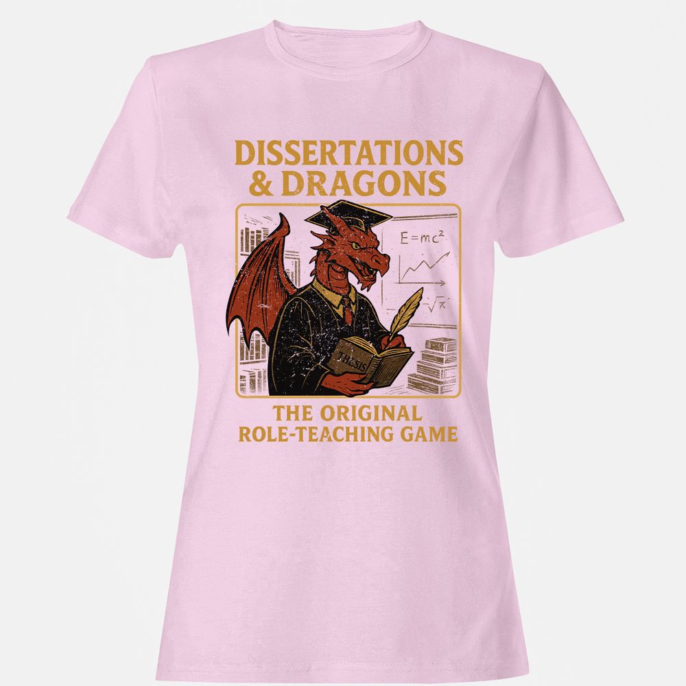 Disserations & Dragons Women's T-Shirt - Light Pink - 9