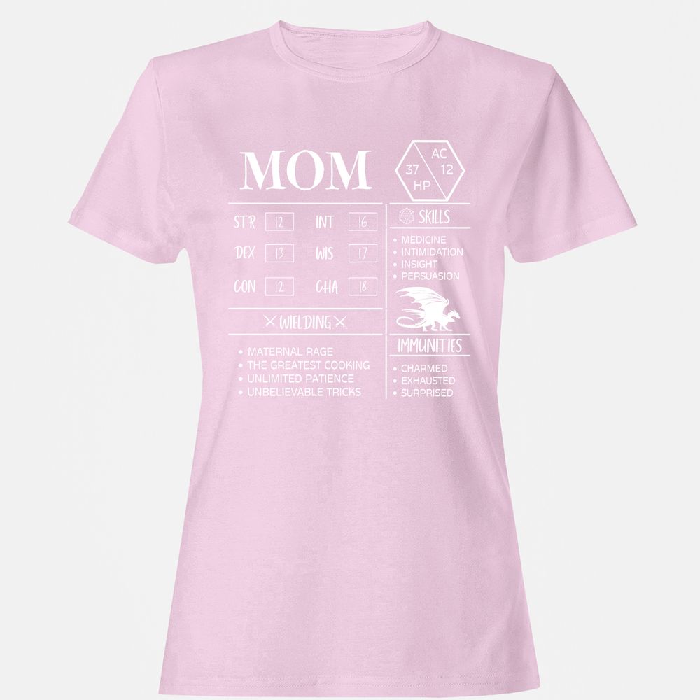 Mom Stats 2 Women's T-Shirt - Light Pink - 9