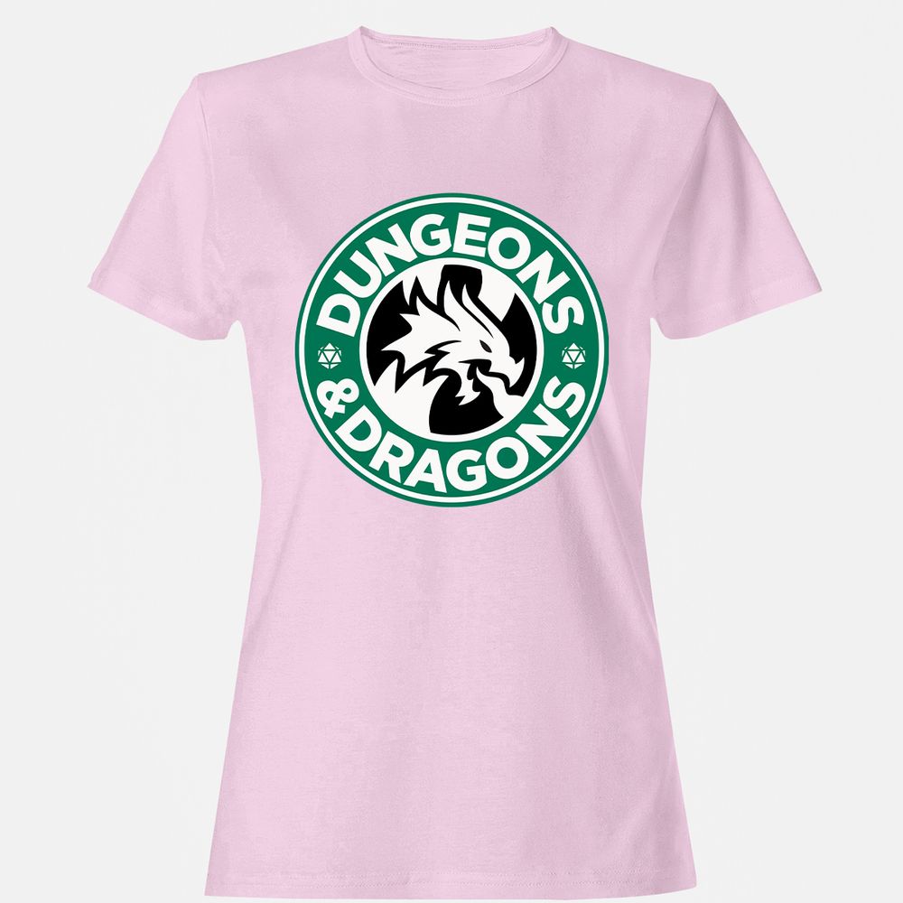 D&D Coffee Women's T-Shirt - Light Pink - 9