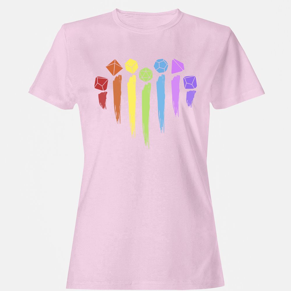 Dice Rainbow Heart Shape - Light Pink - 9