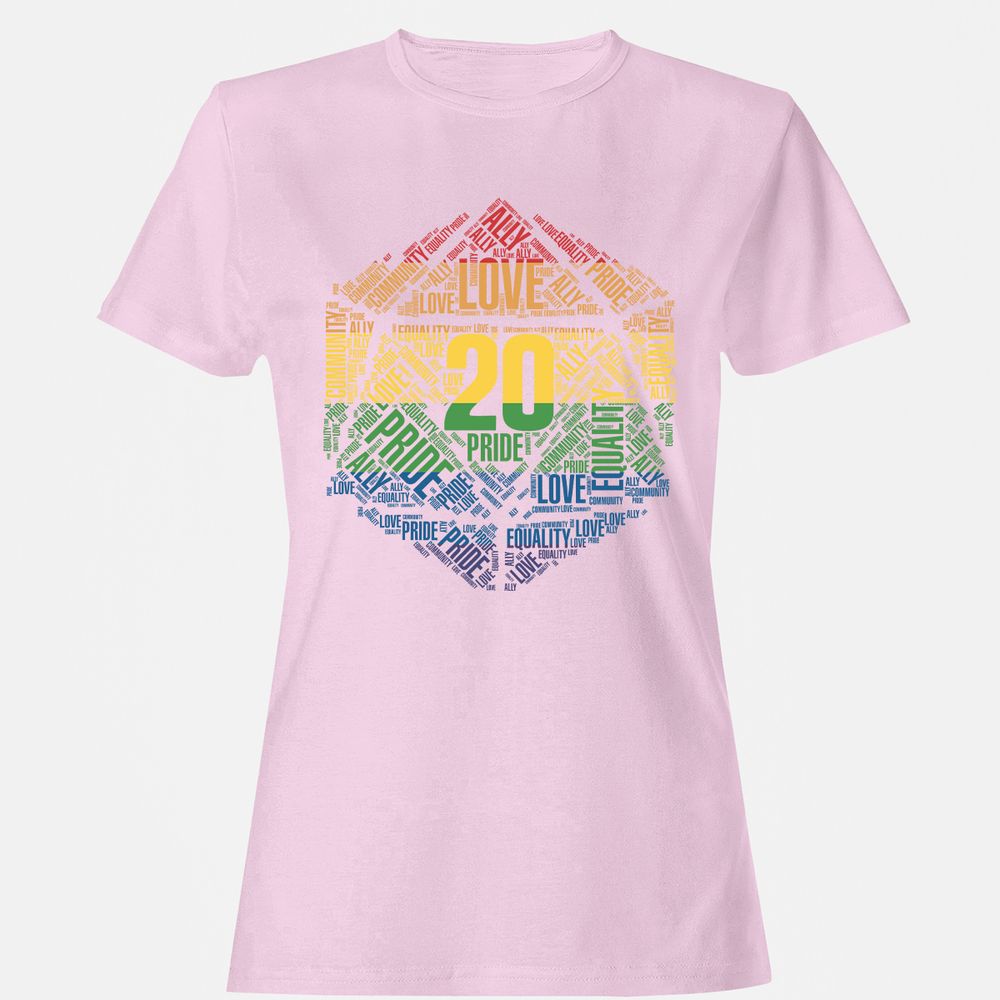 D20 Pride Women's T-Shirt - Light Pink - 9