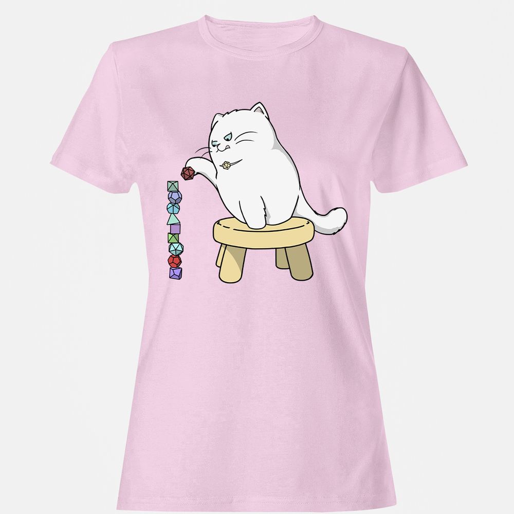 Cat Stacking Dice Women's T-Shirt - Light Pink - 9